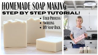 The Basics of Cold Process Soap Making  Homemade Soap  DIY Soap Rack  Natural Handmade Soap [upl. by Hsetim]