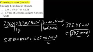 Converting to mmol example [upl. by Millman148]