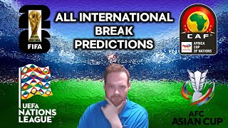 My AFCON Asia Cup CONMEBOL amp OFC World Cup Qualification Predictions [upl. by Oigile220]