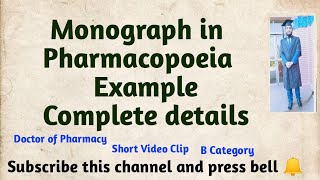 Monograph of Pharmacopoeia  Details  Monograph of Paracetamol PharmacistTayyebOfficial [upl. by Enyrehtak6]