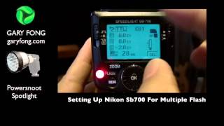 Nikon SB700  setting up for multiple flash masterslaveremote [upl. by Proctor173]