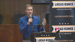 Lucas Kunce speaks after APprojected loss for Missouri US Senate [upl. by Adrahs]