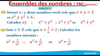 Ensembles des nombres EXERCICE 5 MATH TRCS BIOF [upl. by Dlorag]