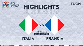 HIGHLIGHTS  Italia vs Francia  UEFA Nations League 2024  TUDN [upl. by Eicnan]