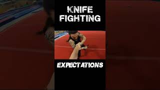 Knife Fighting Expectations vs Reality shorts martialarts [upl. by Yodlem]