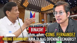 GANITO SI PRESIDENT DUTERTE SUMAGOT SA TANONG NI CONG FERNANDEZ DURING QUADCOMM HEARING duterte [upl. by Palm]