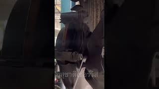 Remove the rear brake pads of a Camry Suchart Service Garage Car Repair Garage [upl. by Acinet]