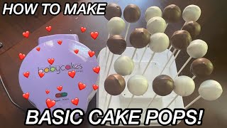 How To Make Vanilla Cake Pops Using BabyCakes Cake Pop Maker [upl. by Roosnam]