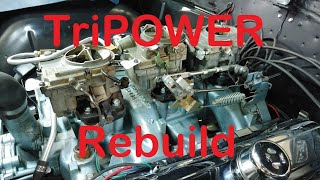 Pontiac Tripower Carburetor Rebuild [upl. by Llekcor58]