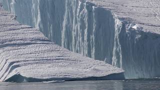 Large Iceberg Breaking near Ilulissat [upl. by Itsirk]