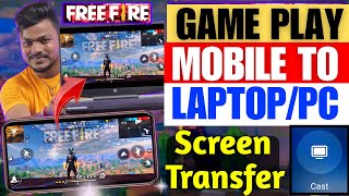 How to watch free fire mobile game play on laptop  Cast mobile screen on laptop and play free fire [upl. by Yssej57]