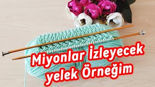 İki Şiş Yelek Örneği Bebek yeleği yelekörnekleri knittingpatterns [upl. by Richella652]