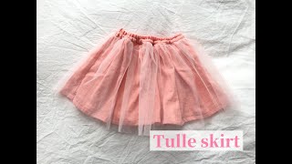 子供用チュールスカートの作り方【80・90・100・110・120】How to make a tulle skirt for kids [upl. by Kragh]