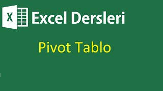 Excel  Pivot Table Pivot Tablosu [upl. by Annabell]