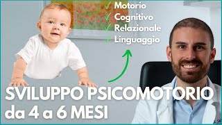 Sviluppo Psicomotorio 456 mesi  Sviluppo cognitivo motorio linguaggio e sociale [upl. by Atinreb]