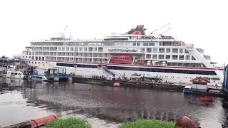 Trasatlántico alemán “Hanseatic Inspiration” llegó a Iquitos con más de 200 turistas [upl. by Jollanta]