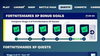 how to complete ALL FORTNITEMARES XP BONUS GOALS insanely fast [upl. by Rod]