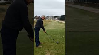 Boyne with his sneaky low power fade around the shed on Old Course 17th Road holeFore [upl. by Amihsat]