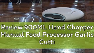 Review 900ML Hand Chopper Manual Food Processor Garlic Cutting Mincer Meat Grinder Vegetable Choppe [upl. by Aimac]