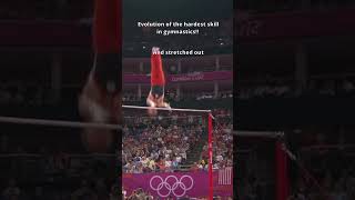 Evolution of the HARDEST SKILL in gymnastics flip bars gymnast japan olympic [upl. by Yelsgnik]