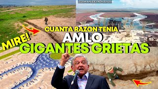 MireCuanta razon tenia AMLO 9 rios llegaban al lago de texcoco Enormes Grietas sorprenden🤭 [upl. by Eey748]