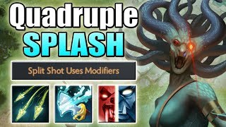 Tidebringer  Medusas LVL 25 Talent quotSplit Shot Uses Modifiersquot amp Shapeshift  Dota 2 Ability Draft [upl. by Otanutrof]