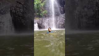 peaceful back swim in waterfalls waterfall trek [upl. by Lambrecht]