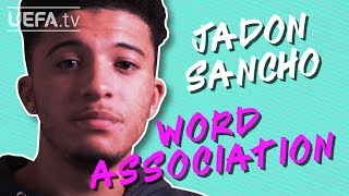 JADON SANCHO plays WORD ASSOCIATION [upl. by Cornwall]