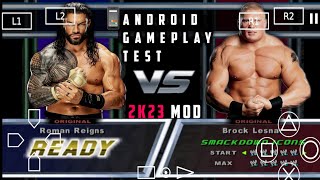 Playing WWE SmackDown here comes the pain 2k23 PS2 mod in Android mobile  AetherSX2 [upl. by Enyawed]