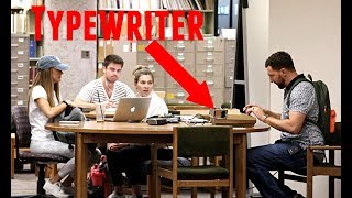 Typewriter in the Library Prank [upl. by Uba]