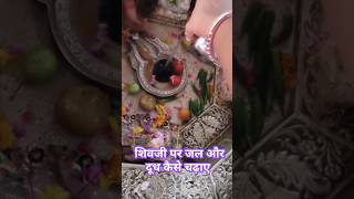 शिवजी पर जल और दूध कैसे चढ़ाए shiv om ॐ नम शिवाय ginnigolumasti trendingshorts [upl. by Fariss]