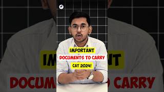 💥CAT 2024 Exam Day Things to Carry 🤔 Most Important Documents ❗ shorts MBA2024 CAT2024 [upl. by Nylram]