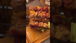 How To Make Grilled Pork Kebabs With An Air Fryer Oven  HYSapientia Air Fryer Oven Skewers Recipes [upl. by Lennej]