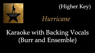 Hamilton  Hurricane  Karaoke with Backing Vocals Burr and Company  Higher Key [upl. by Wahkuna786]