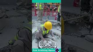 Road Plastic Manhole Cover Installation Process [upl. by Layla791]