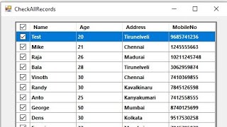 How to SelectUnselect all the Records with Checkbox in Datagridview VBnet [upl. by Lennox]