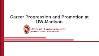 Career Progression and Promotion at UW–Madison [upl. by Amyaj]