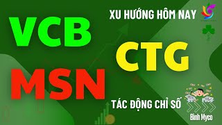 Nhận định xu hướng hôm nay cổ phiếu VCB CTG MSN hỗ trợ kháng cự điểm mua bán t ngắn trung dài hạn [upl. by Paulson745]