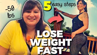 5 Easy Steps I Took to Lose 50 POUNDS in 3 MONTHS and Keep It Off [upl. by Kinzer517]