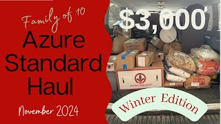 Azure Standard Haul November 2024  Family of 10 [upl. by Hebe834]