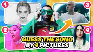 GUESS THE SONG By 4 Pictures 📸🎵 From HARD To SUPER EASY  Music Quiz [upl. by Irrab]