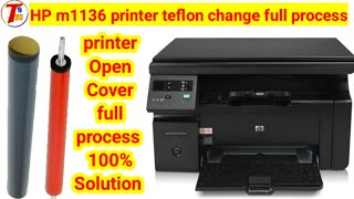 HP m1136 printer teflon changehp 1136 printer open Step by step in hindi  disassembly [upl. by Simpson732]