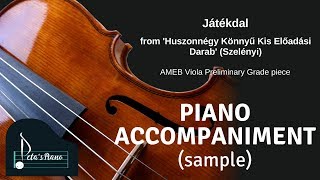 Játékdal  Playsong Szelényi  Piano Accompaniment sample [upl. by Mancino]