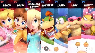 Peach amp Daisy amp Rosalina vs Bowser Jr amp Larry amp Roy amp Wendy Super Mario [upl. by Llezniuq]