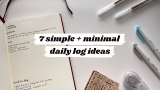 7 simple  minimalist daily spread ideas for your bullet journal [upl. by Rosamund266]