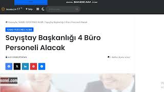 Sayıştay Başkanlığı 4 Büro Personeli Alacak [upl. by Oinafipe]