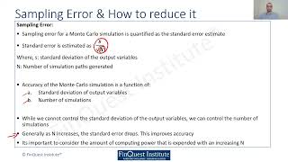 Sampling Error in Monte Carlo simulation [upl. by Retrop323]