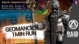 GEOMANCIEN 1MIN POUR LARAIGNEE DE LAU DELA  90 DTH  RAID SHADOW LEGENDS [upl. by Aielam338]