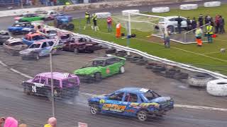 Cowdenbeath Racewall bangers world cup race 1 April 14th 2018 [upl. by Alaunnoif310]