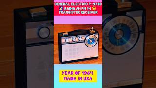 General Electric P970B 14 transistor AM FM wooden body portable radio 1964s in USAvintageradio [upl. by Aicenek778]